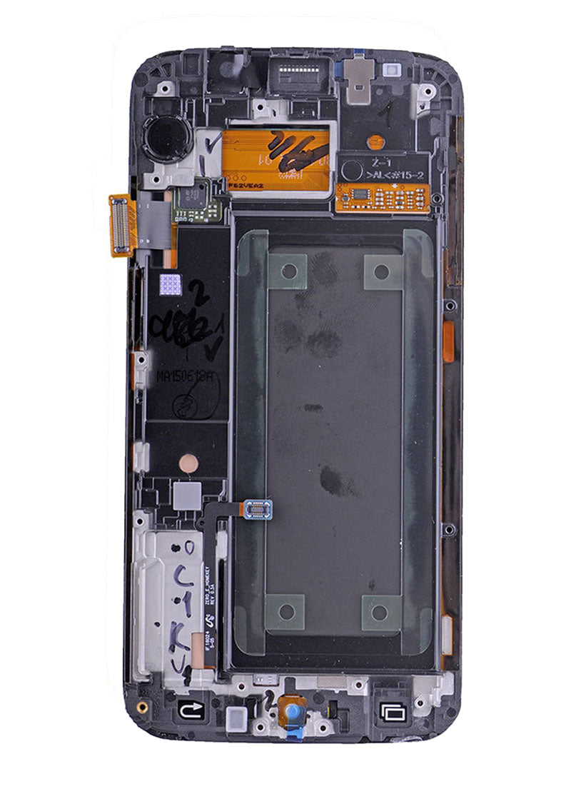 Original LCD Digitizer Screen Assembly with Frame for Galaxy S6 Edge G925 - Black