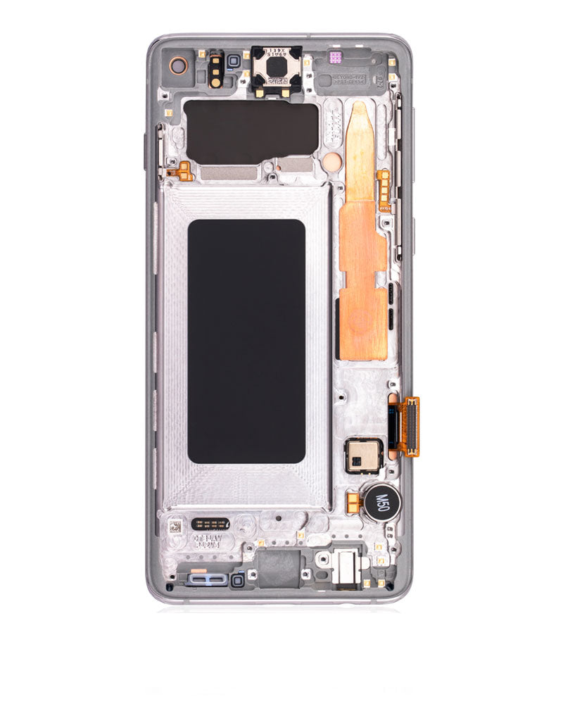 LCD Digitizer Screen Assembly with Frame Service Pack for Galaxy S10 G973 - Prism White