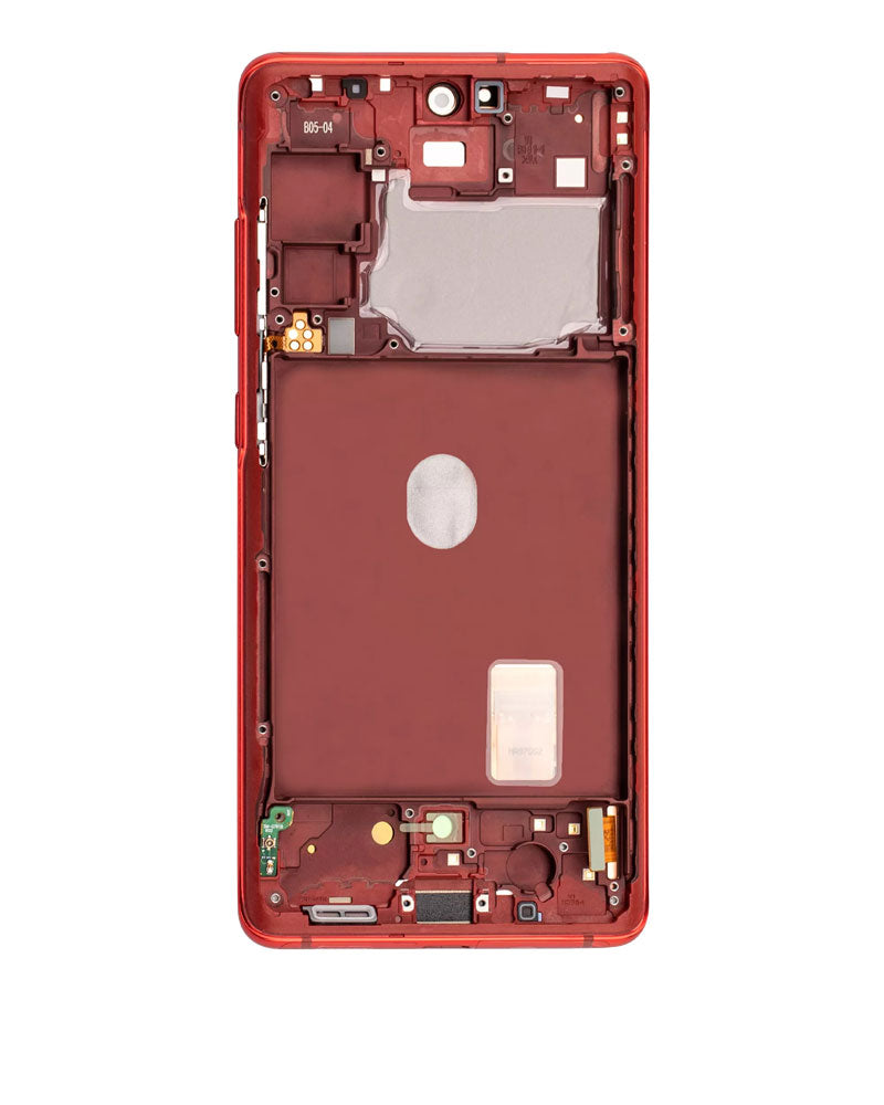 LCD Digitizer Screen Assembly with Frame Service Pack Replacement for Galaxy S20 FE G780-G781 - Cloud Red