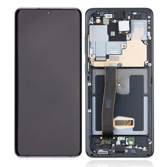 LCD Digitizer Screen Assembly with Frame Service Pack for Galaxy S20 Ultra/ S20 Ultra 5G G988 - Cosmic Black
