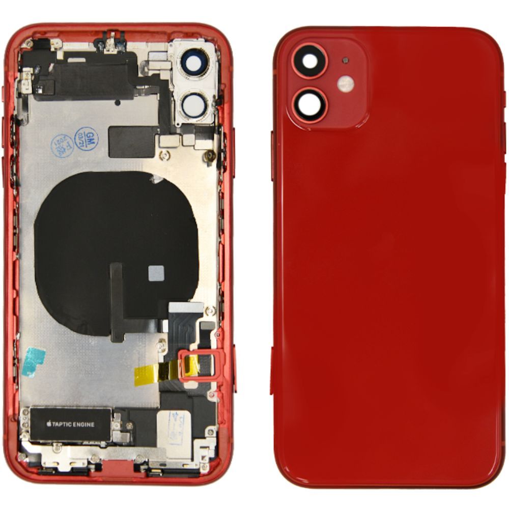 iPhone 11 Back Housing With Small Parts - Red