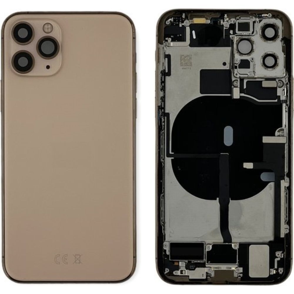 iPhone 11 Pro Back Housing With Small Parts - Gold