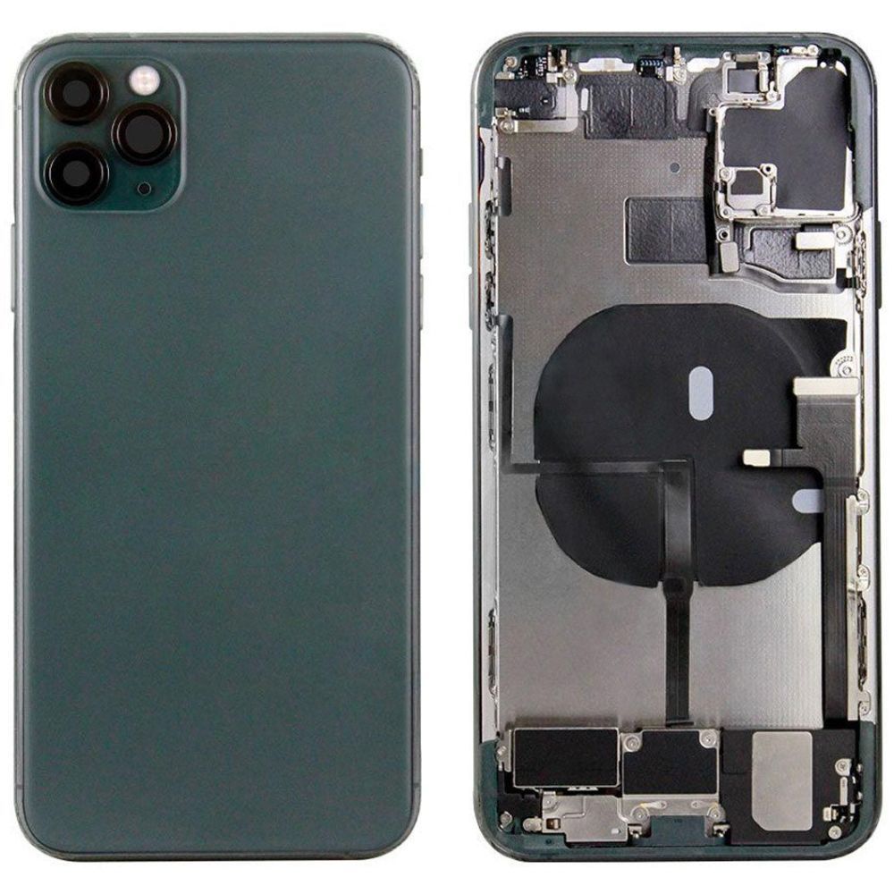 iPhone 11 Pro Max Back Housing With Small Parts - Midnight Green