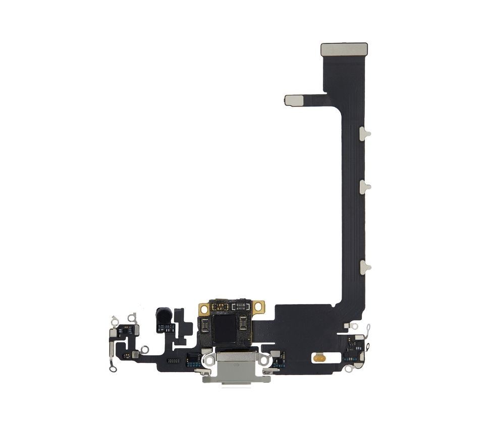 iPhone 11 Pro Max Charging Port Flex with Small IC - White