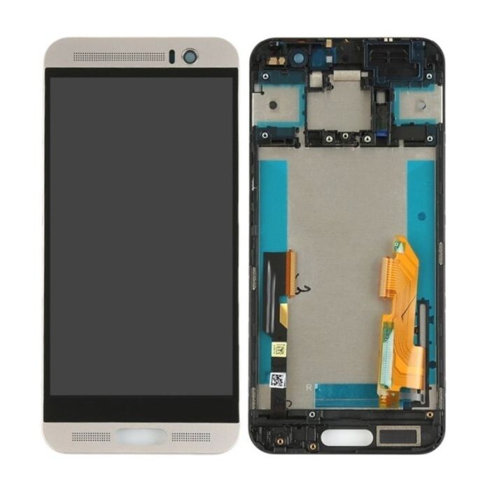 New Replacement LCD Display Touch Screen With Frame for HTC One M9- Silver