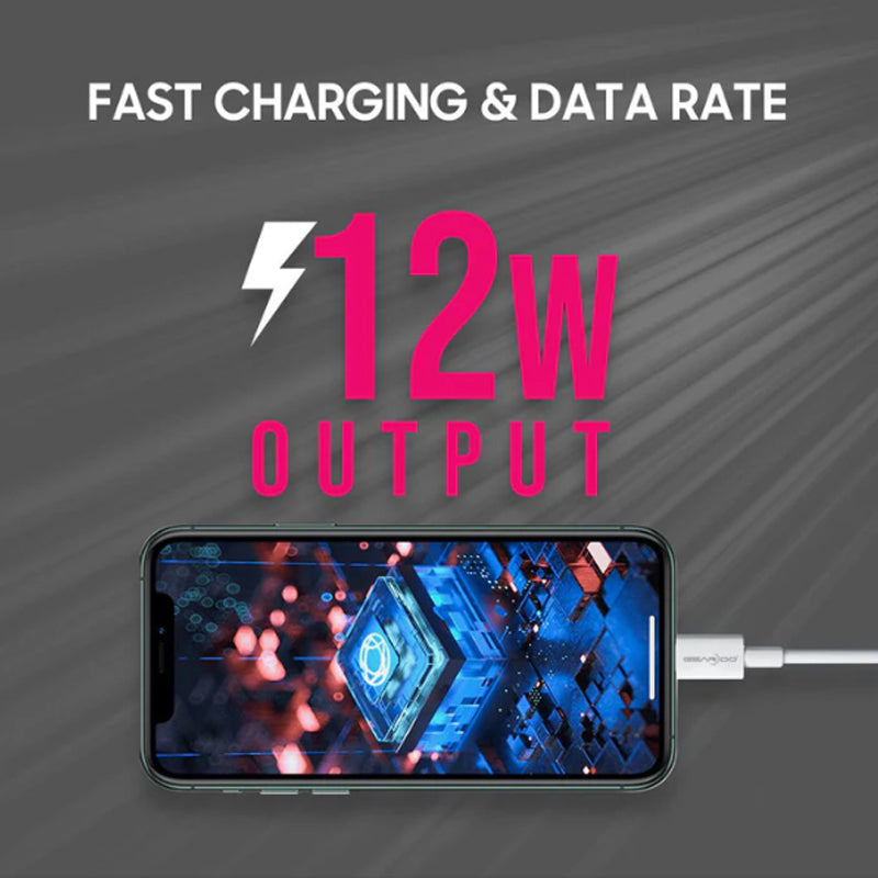 Premium USB to Lightning Charging Data Cable 1.2m 12W