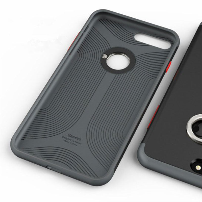 Baseus Magnetic Ring Case Cover For iPhone 7/ 8/ SE 2020/ SE 2022- Red