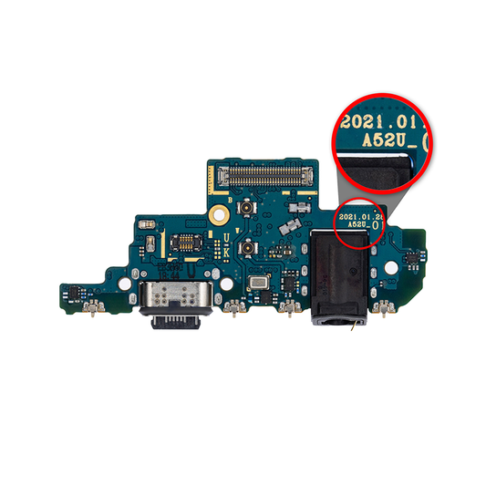 Charging Port Board with Headphone jack Replacement for Galaxy A52  5G A525 | A526 | 2021 (North American Version)