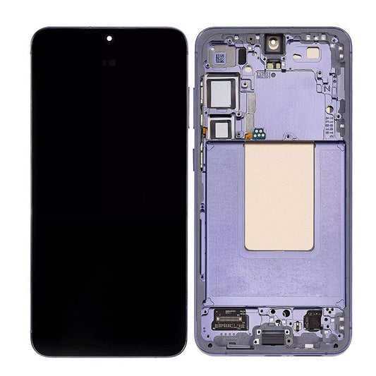 LCD Digitizer Screen Assembly with Frame Service Pack Replacement for Galaxy S24 Plus S926 - Cobalt Violet