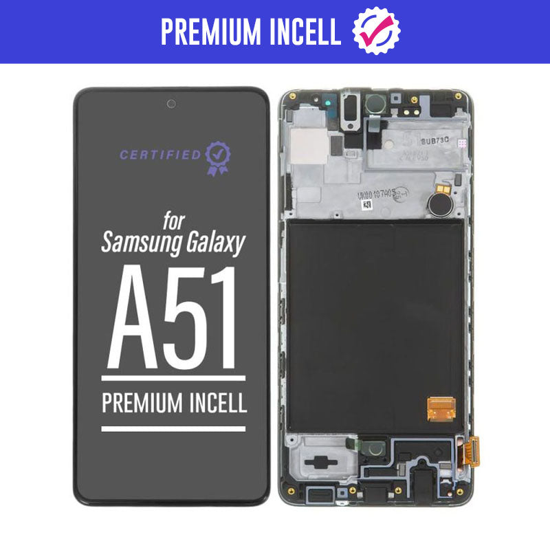 Premium Incell LCD Touch Screen Assembly + Frame Compatible For Galaxy A51 2020 A515