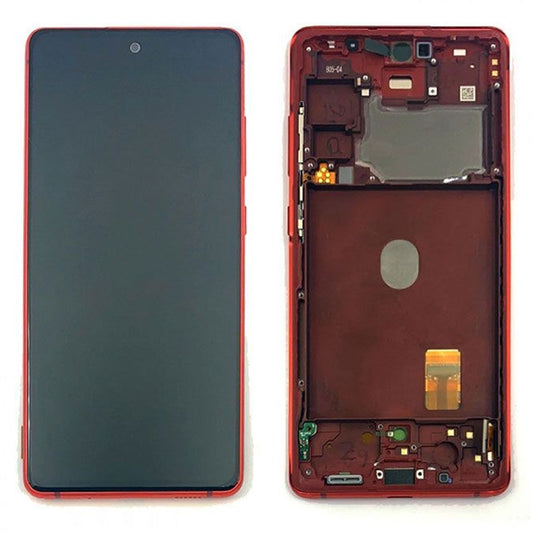 OLED LCD Digitizer Screen Assembly with Frame Replacement for Galaxy S20 FE G780-G781 - Cloud Red