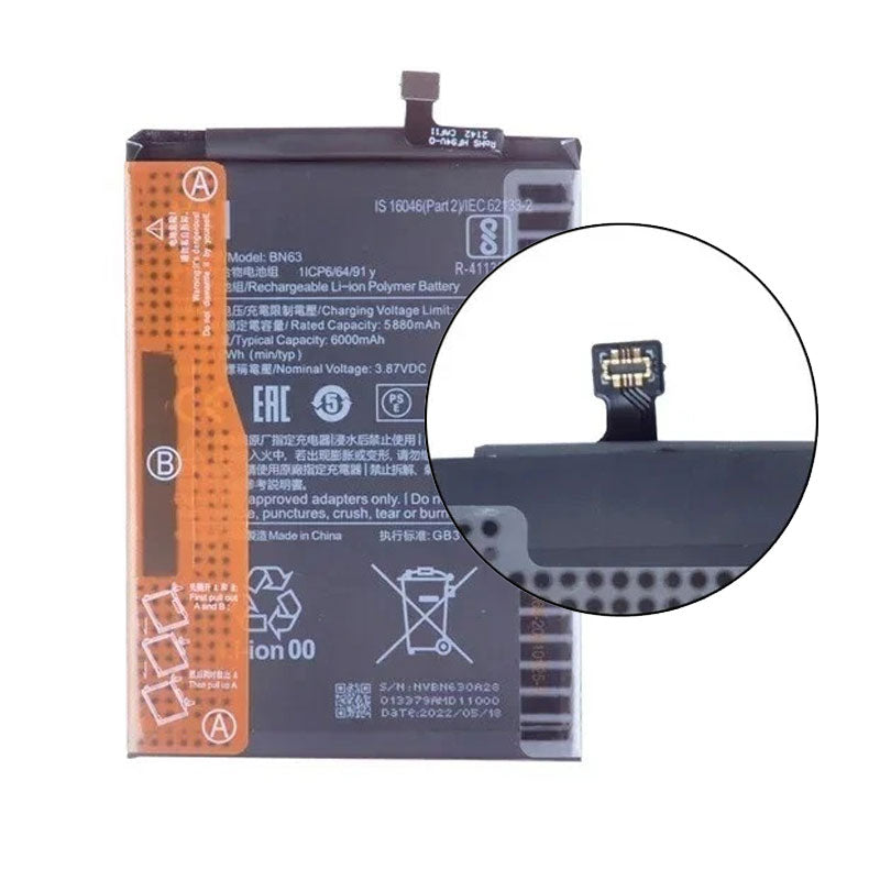 Battery Replacement for Xiaomi Redmi 10/ 10 Prime - BN63