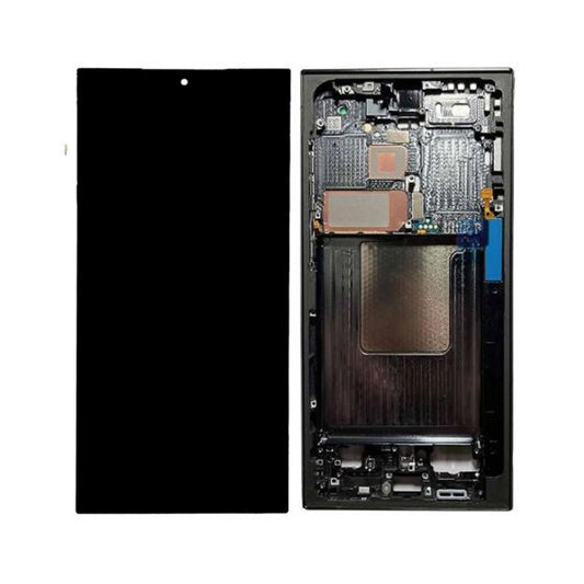 LCD Digitizer Screen Assembly with Frame Service Pack Replacement for Galaxy S24 Ultra S928 - Titanium Black