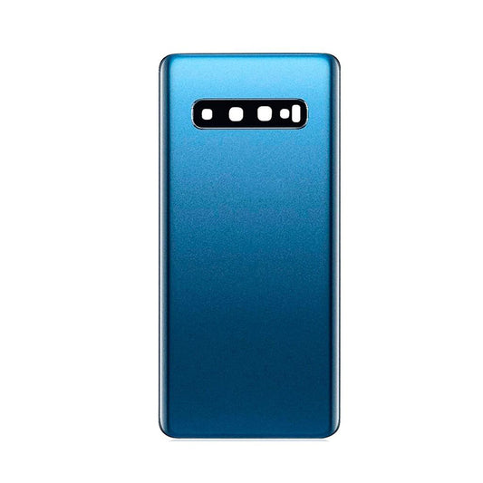 Back Battery Cover Glass Replacement With Camera Lens For Galaxy S10 G973 - Prism Blue