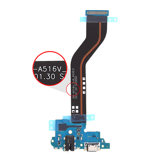 Charging Port Board with Headphone jack Replacement for Galaxy A51 5G UW (A516 / 2020) (Verizon Version, FLEX # A516V)