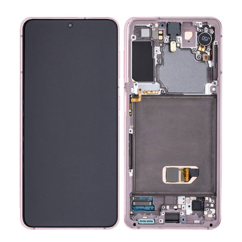 LCD Digitizer Screen Assembly with Frame Service Pack Replacement for Galaxy S21/ S21 5G G990F - Phantom Violet