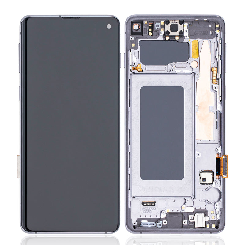 LCD Digitizer Screen Assembly with Frame Service Pack for Galaxy S10 G973 - Prism Black