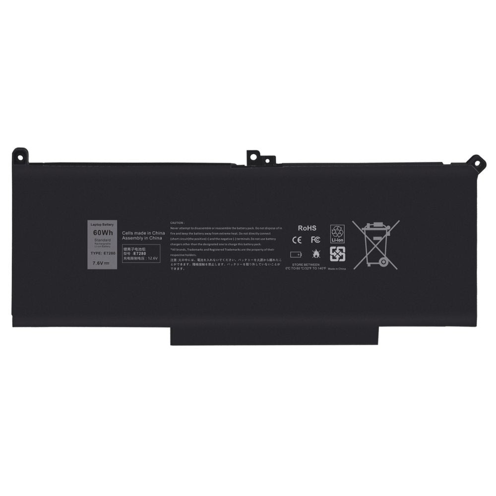 Dell E7280 Battery Replacement 57Wh 7.4V