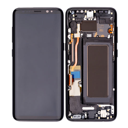 OLED LCD Digitizer Screen Assembly With Frame for Galaxy S8 G950 - Midnight Black