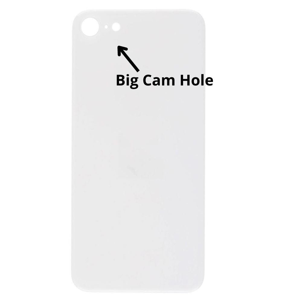Back Glass Cover For iPhone SE 2020 (Big Camera Hole) - White