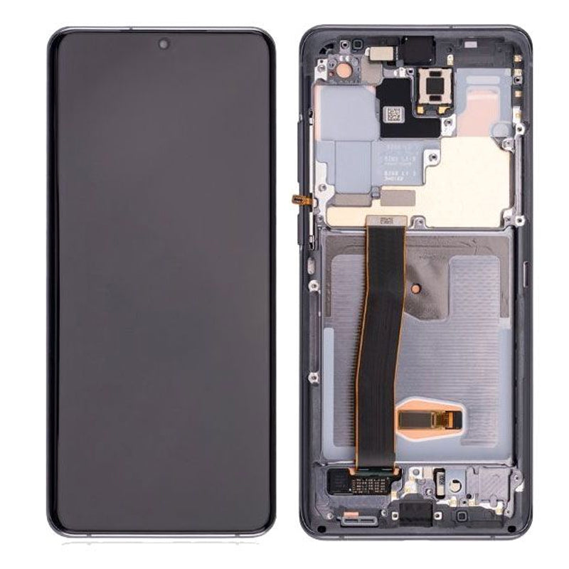 LCD Digitizer Screen Assembly with Frame Service Pack for Galaxy S20 Ultra/ S20 Ultra 5G G988 - Cosmic Gray