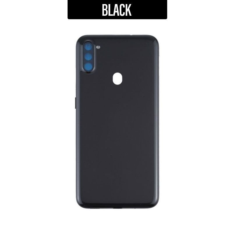 Back Cover with Camera Lens Replacement for Galaxy A11 2020 A115 - Black