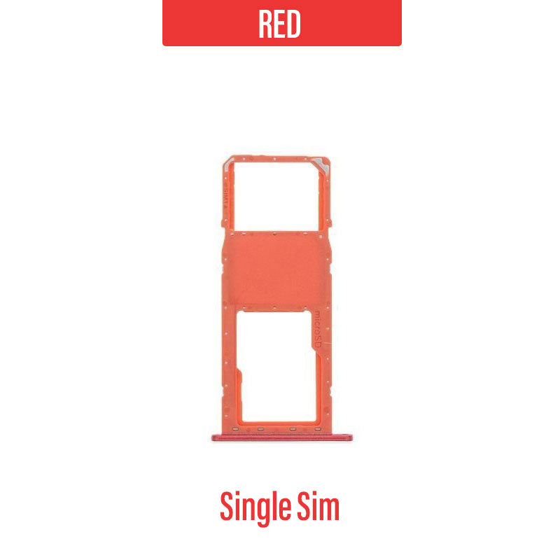 Single Sim Tray Replacement for Galaxy A11 2020 A115- Red