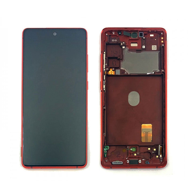OLED LCD Digitizer Screen Assembly with Frame Replacement for Galaxy S20 FE G780-G781 - Cloud Red