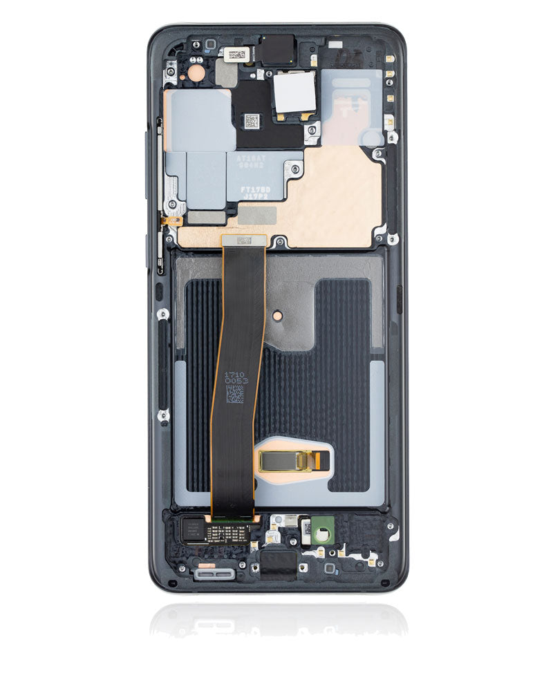 LCD Touch Screen Assembly with Frame Replacement (As New) for Galaxy S20 Ultra- Cosmic Black