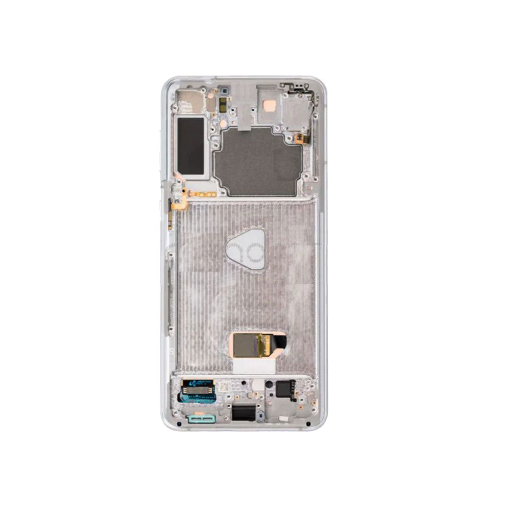 LCD Digitizer Screen Assembly with Frame Service Pack Replacement for Galaxy S21/ S21 5G G990F - Phantom White