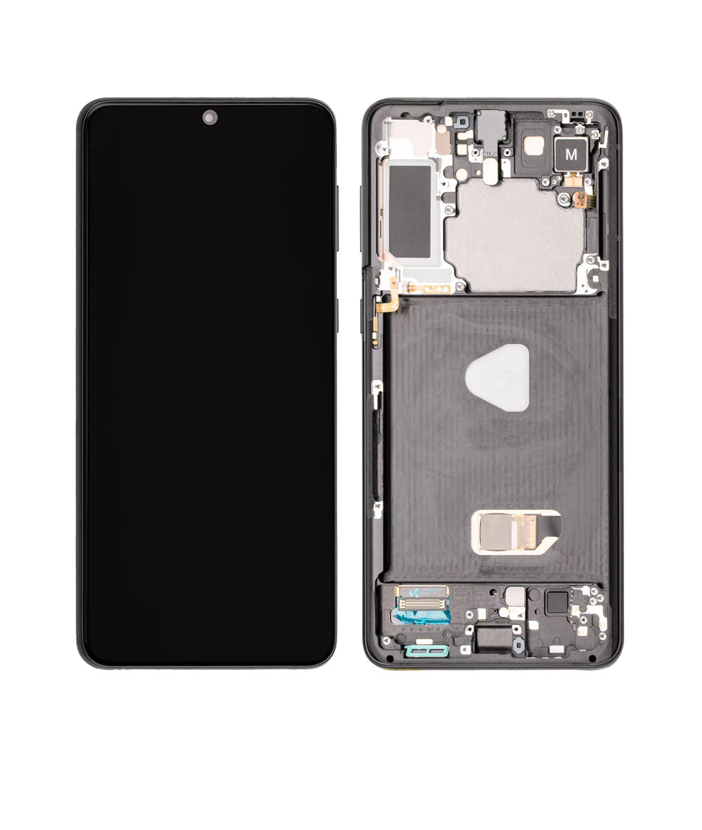 LCD Touch Screen Assembly with Frame Replacement (As New) for Galaxy S21 Plus- Phantom Black