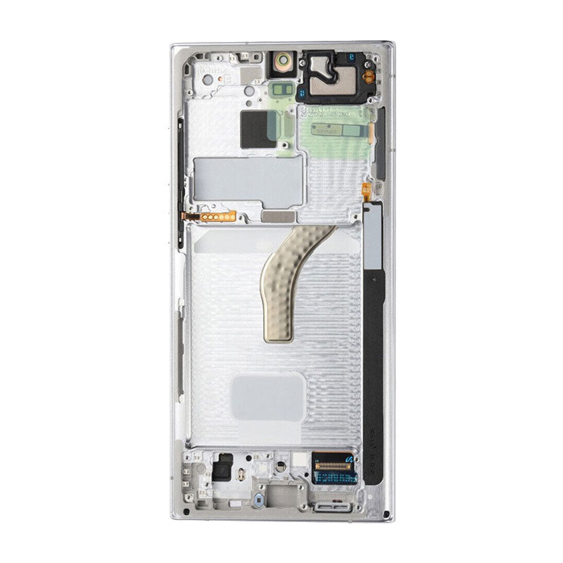 LCD Touch Screen Assembly with Frame Replacement (As New) for Galaxy S22 Ultra - Phantom White