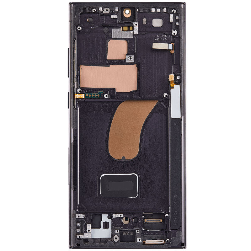 LCD Touch Screen Assembly With Frame For Galaxy S23 Ultra - As New - Phantom Black