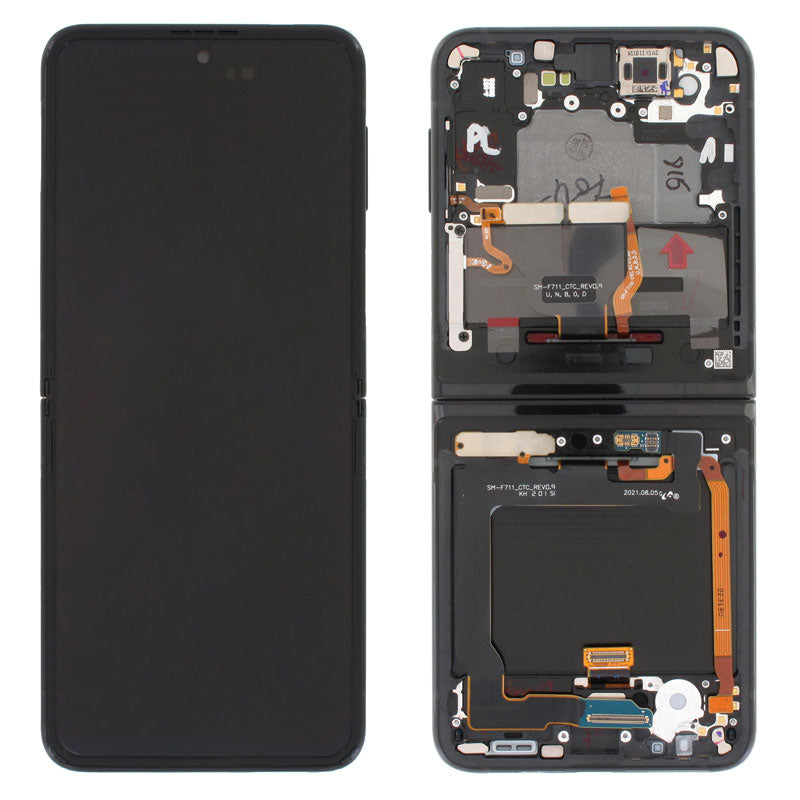 Complete LCD Touch Screen Assembly For Galaxy Z Flip3 5G - Phantom Black