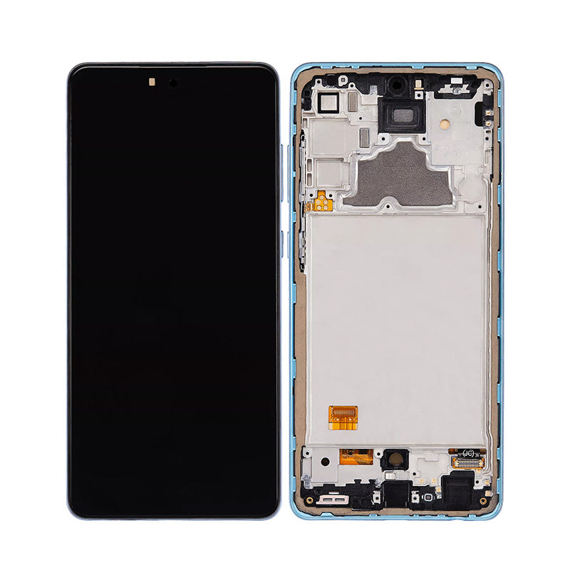 LCD Touch Screen Assembly With Frame For Galaxy A72 A725- Awesome Blue