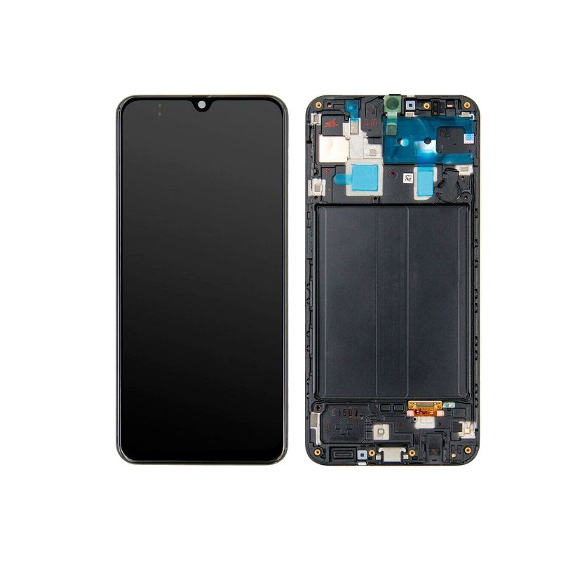 LCD Touch Screen Assembly + Frame Service Pack for Galaxy A30 2019 A305- Black