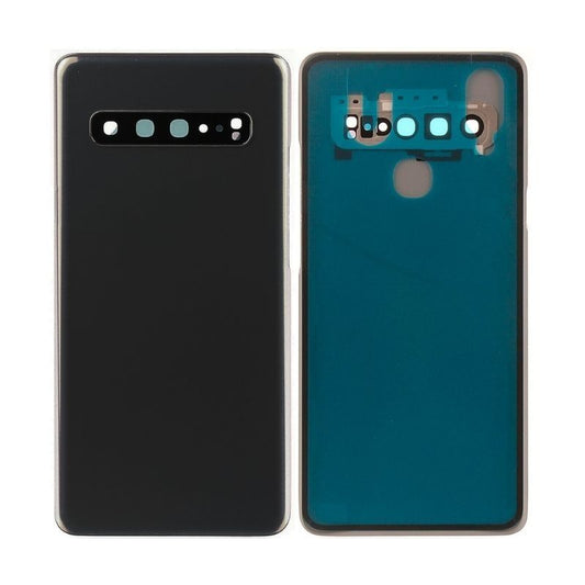 Back Battery Glass Cover With Camera Lens for Galaxy S10 5G G977 - Majestic Black