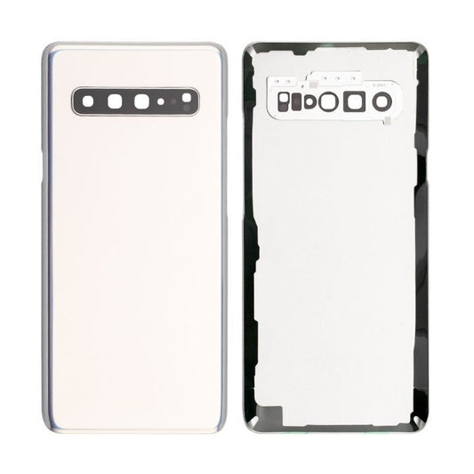 Back Battery Glass Cover With Camera Lens for Galaxy S10 5G G977 - Crown Silver