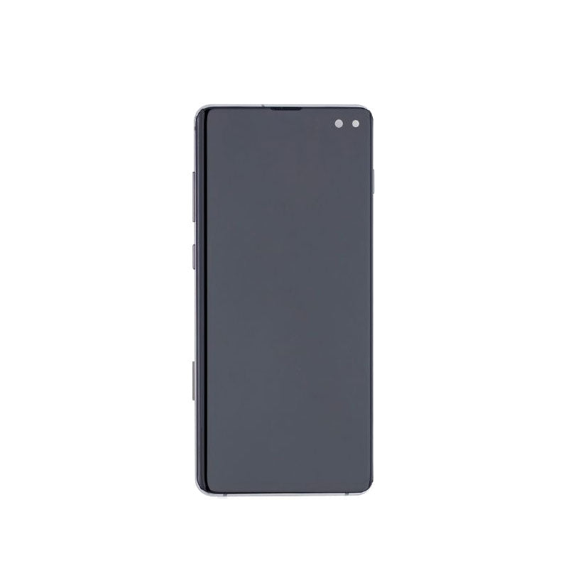 LCD Digitizer Screen Assembly with Frame Service Pack for Galaxy S10 Plus G975 - Ceramic White