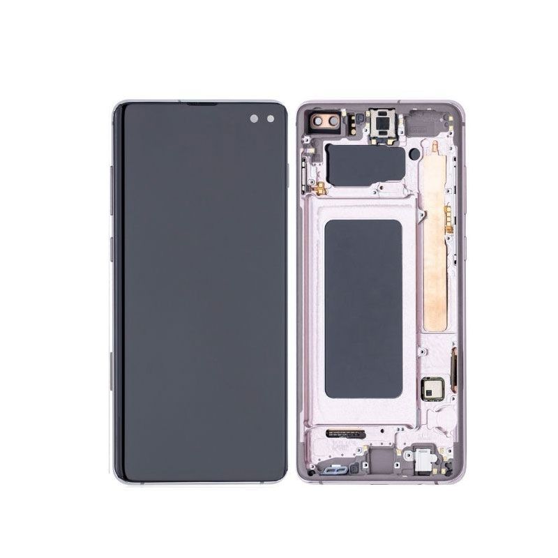 LCD Digitizer Screen Assembly with Frame Service Pack for Galaxy S10 Plus G975 - Ceramic White