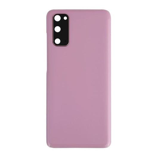 Back Battery Cover Glass Replacement With Camera Lens for Galaxy S20/ S20 5G G981 - Cloud Pink