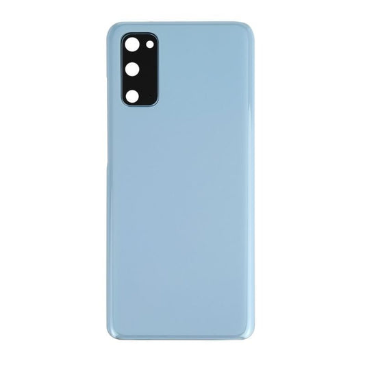 Back Battery Cover Glass Replacement With Camera Lens for Galaxy S20/ S20 5G G981 - Cloud Blue