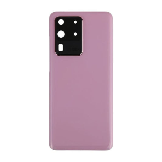 Back Battery Cover Glass With Camera Lens for Galaxy S20 Ultra / S20 Ultra 5G - Cloud Pink