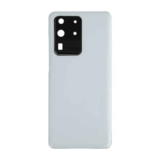 Back Battery Cover Glass With Camera Lens for Galaxy S20 Ultra / S20 Ultra 5G - Cloud White
