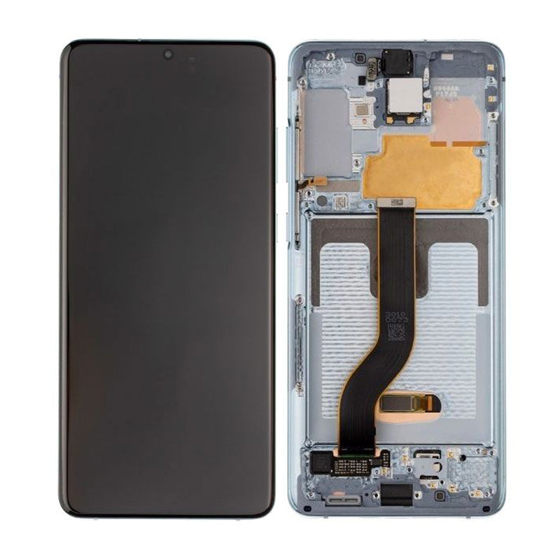 LCD Digitizer Screen Assembly with Frame Service Pack for Galaxy S20 Plus/ S20 Plus 5G G986 - Cloud Blue