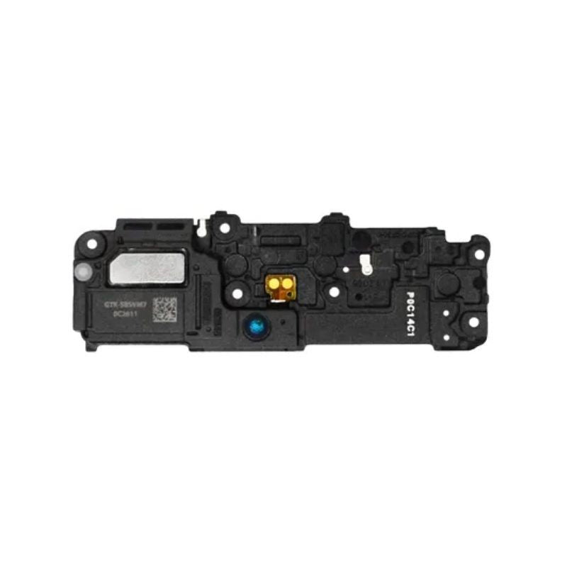 Black ringer loudspeaker replacement part for Galaxy S21 with visible connectors and speaker elements.