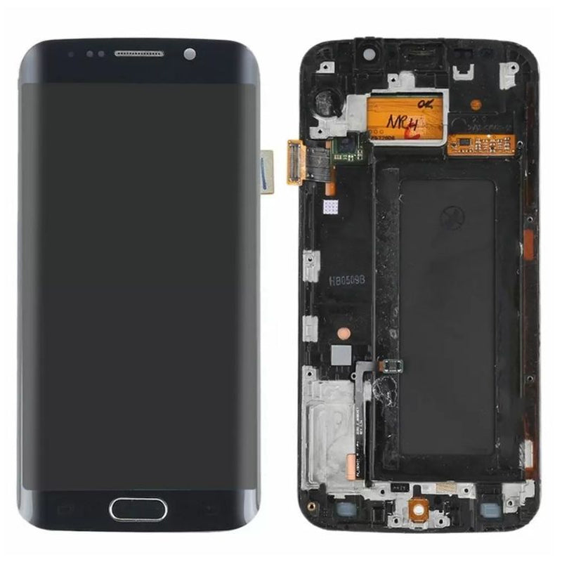 Original LCD Digitizer Screen Assembly with Frame  for Galaxy S6 Edge G925 - Black