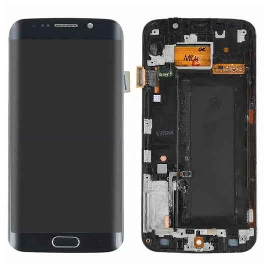 Original LCD Digitizer Screen Assembly with Frame  for Galaxy S6 Edge G925 - Black