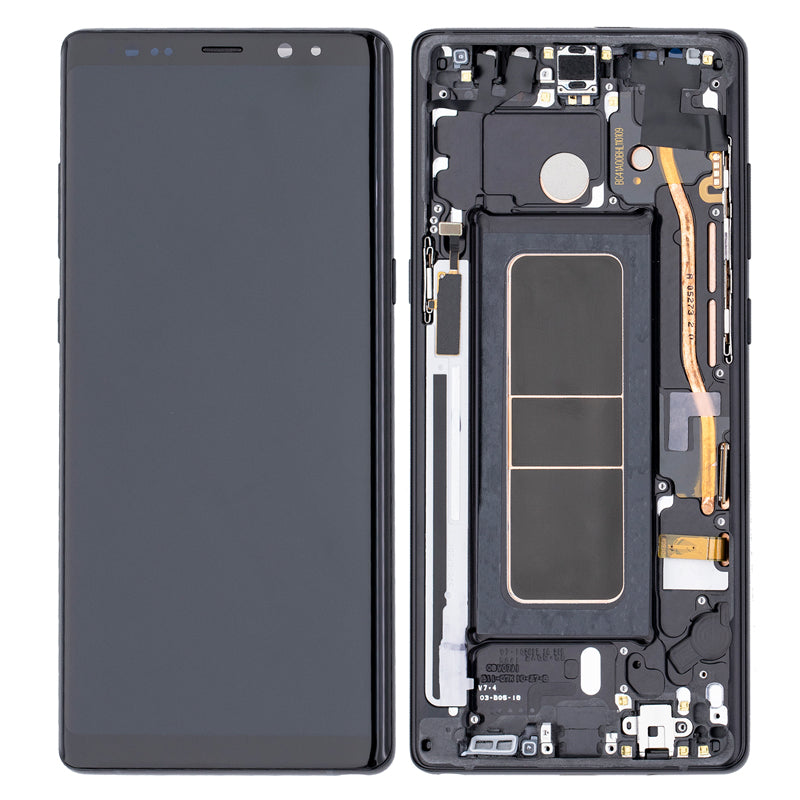 Refurbished Galaxy Note 8 LCD Touch Screen Assembly with Frame - Midnight Black