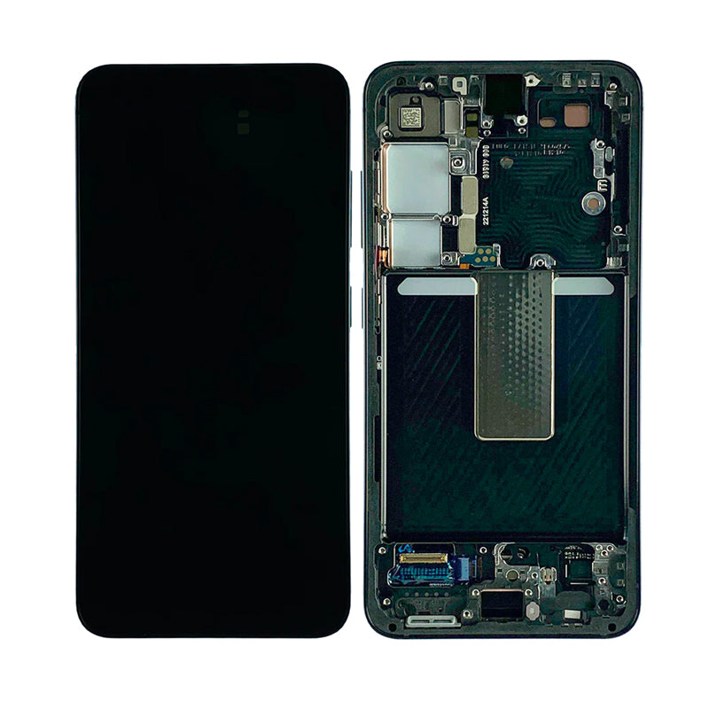 LCD Digitizer Screen Assembly with Frame Service Pack Replacement for Galaxy S23 S911 - Phantom Black